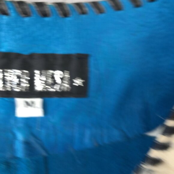 Silver Mesa Vest Womens Medium Blue Leather Cowhide Rhinestone Western Boho - Picture 5 of 16